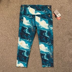 Colosseum Teal and Gold Leggings
